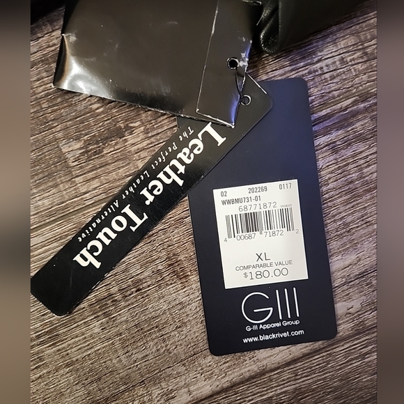 Black Rivet Leather Alternative Jacket - Picture 4 of 8